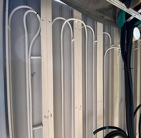 Tubos de polipropileno en circuito de colector solar.