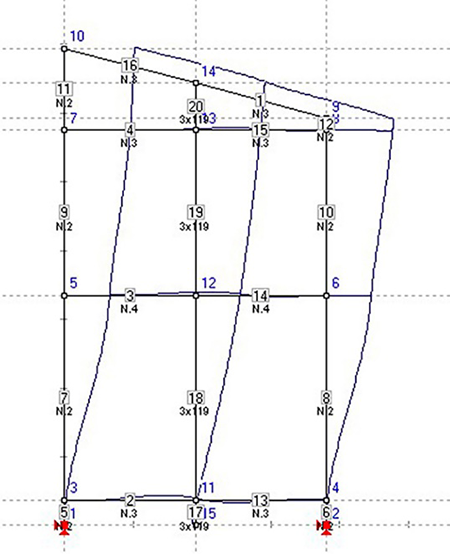 Análisis matricial de sistemas estructurales planos (Aplicación X v.8.6.16 [09.2008]).